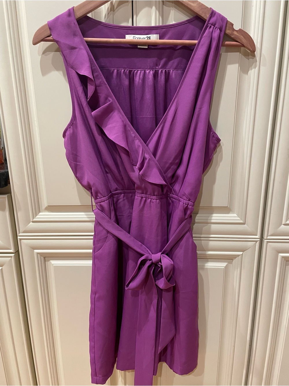 Forever 21 Violet Ruffle Wrap Dress